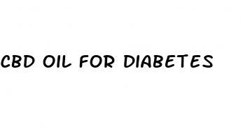 cbd oil for diabetes