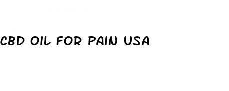 cbd oil for pain usa