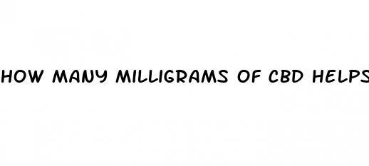 how many milligrams of cbd helps anxiety