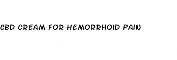 cbd cream for hemorrhoid pain