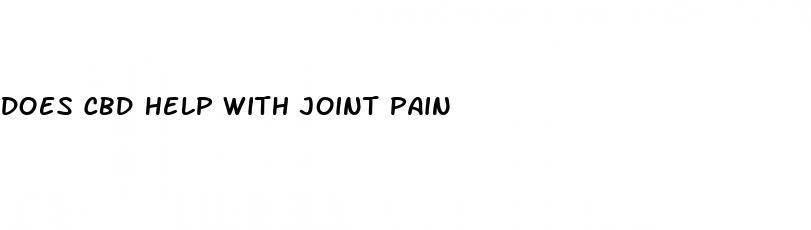 does cbd help with joint pain