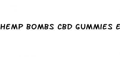 hemp bombs cbd gummies effects