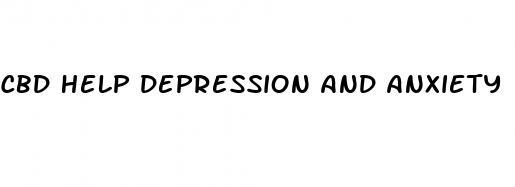 cbd help depression and anxiety