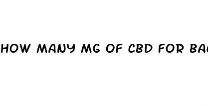 how many mg of cbd for back pain