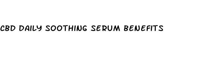 cbd daily soothing serum benefits