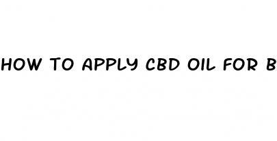 how to apply cbd oil for back pain