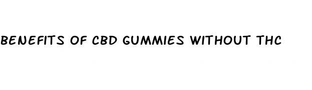 benefits of cbd gummies without thc