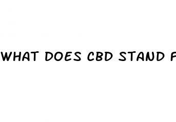 what does cbd stand for in hemp oil