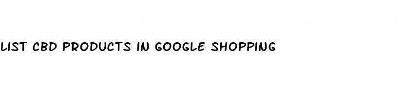 list cbd products in google shopping