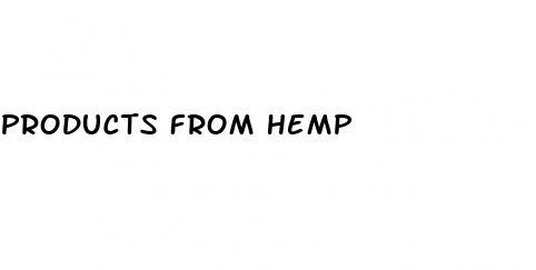 products from hemp