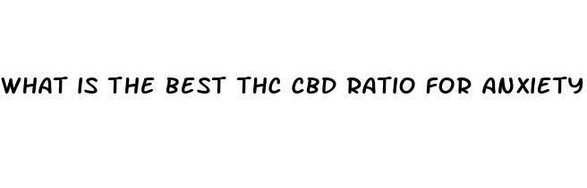 what is the best thc cbd ratio for anxiety