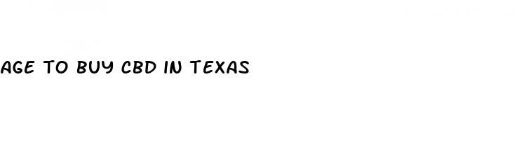 age to buy cbd in texas