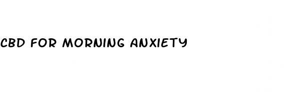 cbd for morning anxiety