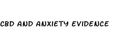 cbd and anxiety evidence