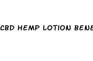 cbd hemp lotion benefits