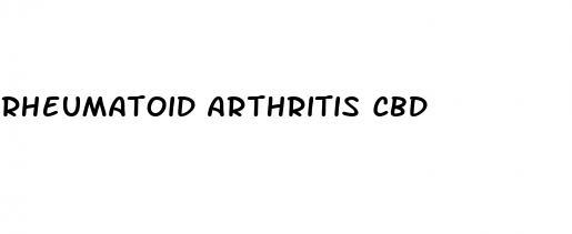 rheumatoid arthritis cbd