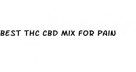 best thc cbd mix for pain