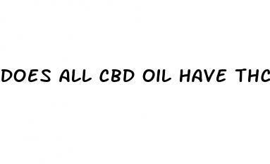 does all cbd oil have thc