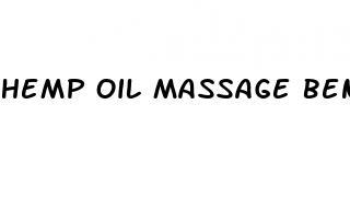 hemp oil massage benefits