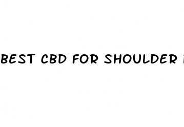 best cbd for shoulder pain