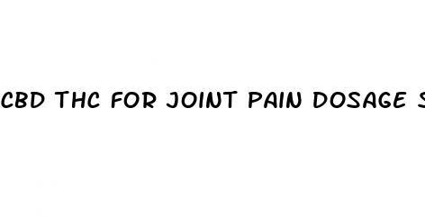 cbd thc for joint pain dosage strength topical