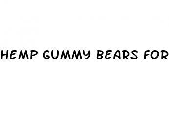 hemp gummy bears for sleep