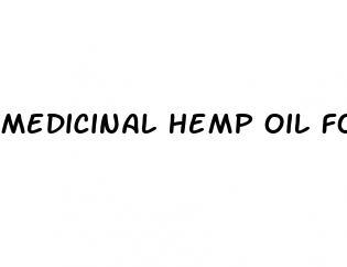 medicinal hemp oil for sale