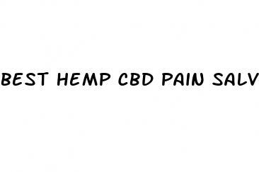 best hemp cbd pain salve rub