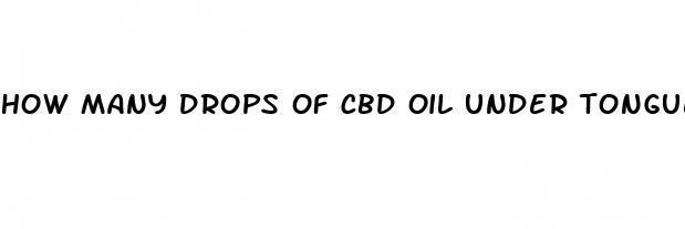 how many drops of cbd oil under tongue for sleep