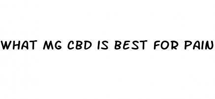 what mg cbd is best for pain