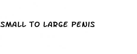 small to large penis