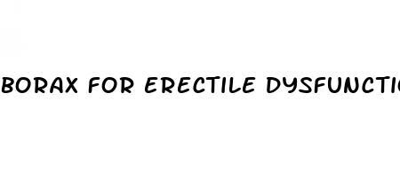 borax for erectile dysfunction