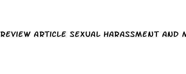 review article sexual harassment and mental health