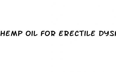 hemp oil for erectile dysfunction