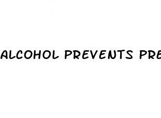 alcohol prevents premature ejaculation