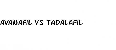 avanafil vs tadalafil