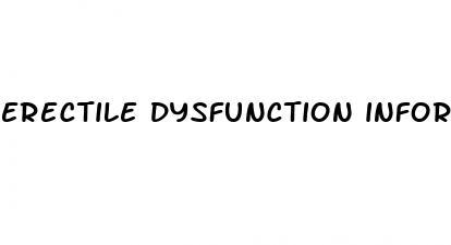 erectile dysfunction information leaflets