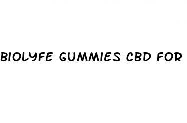 biolyfe gummies cbd for ed