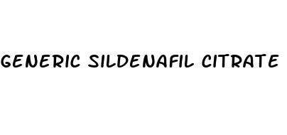 generic sildenafil citrate