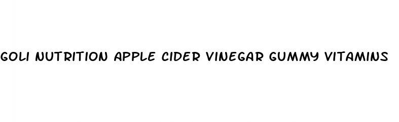 goli nutrition apple cider vinegar gummy vitamins