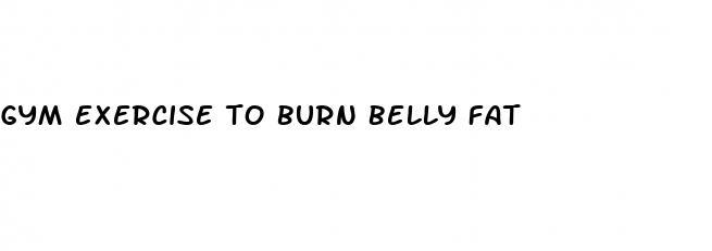 gym exercise to burn belly fat