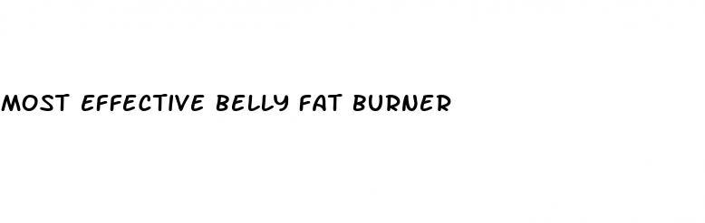 most effective belly fat burner