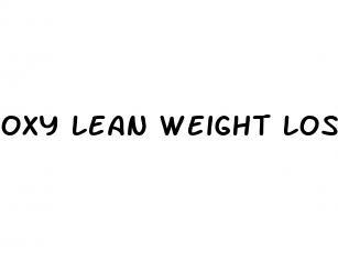 oxy lean weight loss supplement