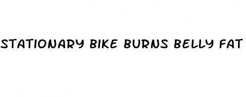 stationary bike burns belly fat