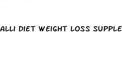 alli diet weight loss supplement