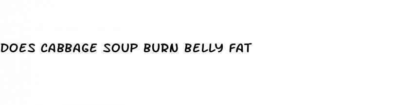 does cabbage soup burn belly fat