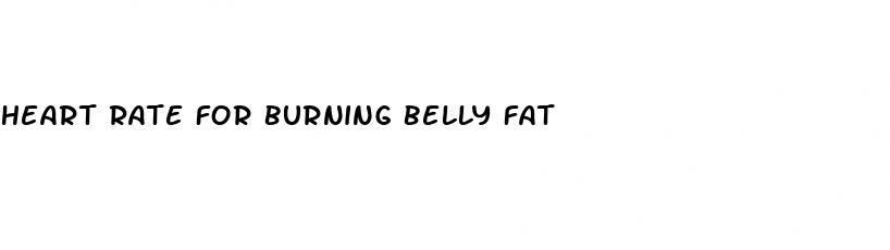 heart rate for burning belly fat