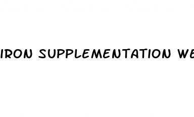 iron supplementation weight loss