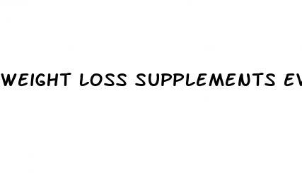 weight loss supplements evidence