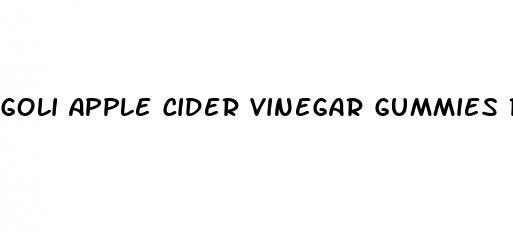 goli apple cider vinegar gummies reviews side effects